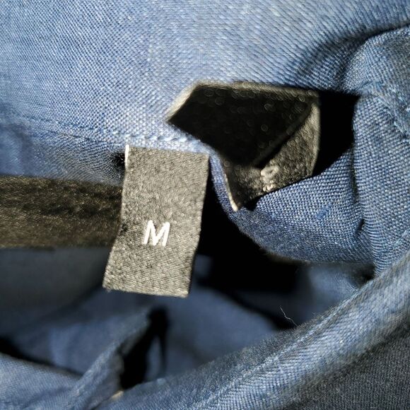 Theory Men´s Zack Ramiro Linen Cotton Blend Button Front Long Sleeve Shirt M - Picture 9 of 11